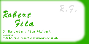 robert fila business card